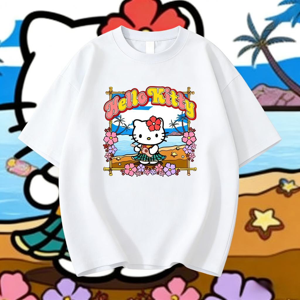 2026 Summer Hawaii Vacation Theme Printed Oversize Loose Womens summer loose and fashionable style