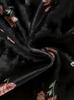 Girls Summer Spaghetti Strap Dresses, Soft Floral Printed Black Camisole Dress for Kids 13-16 Years