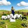 1:87 Scale Hand Painted Resin Collectible Figures Miniature Model Accessories Farm Animals Figure Model Dioramas Figure