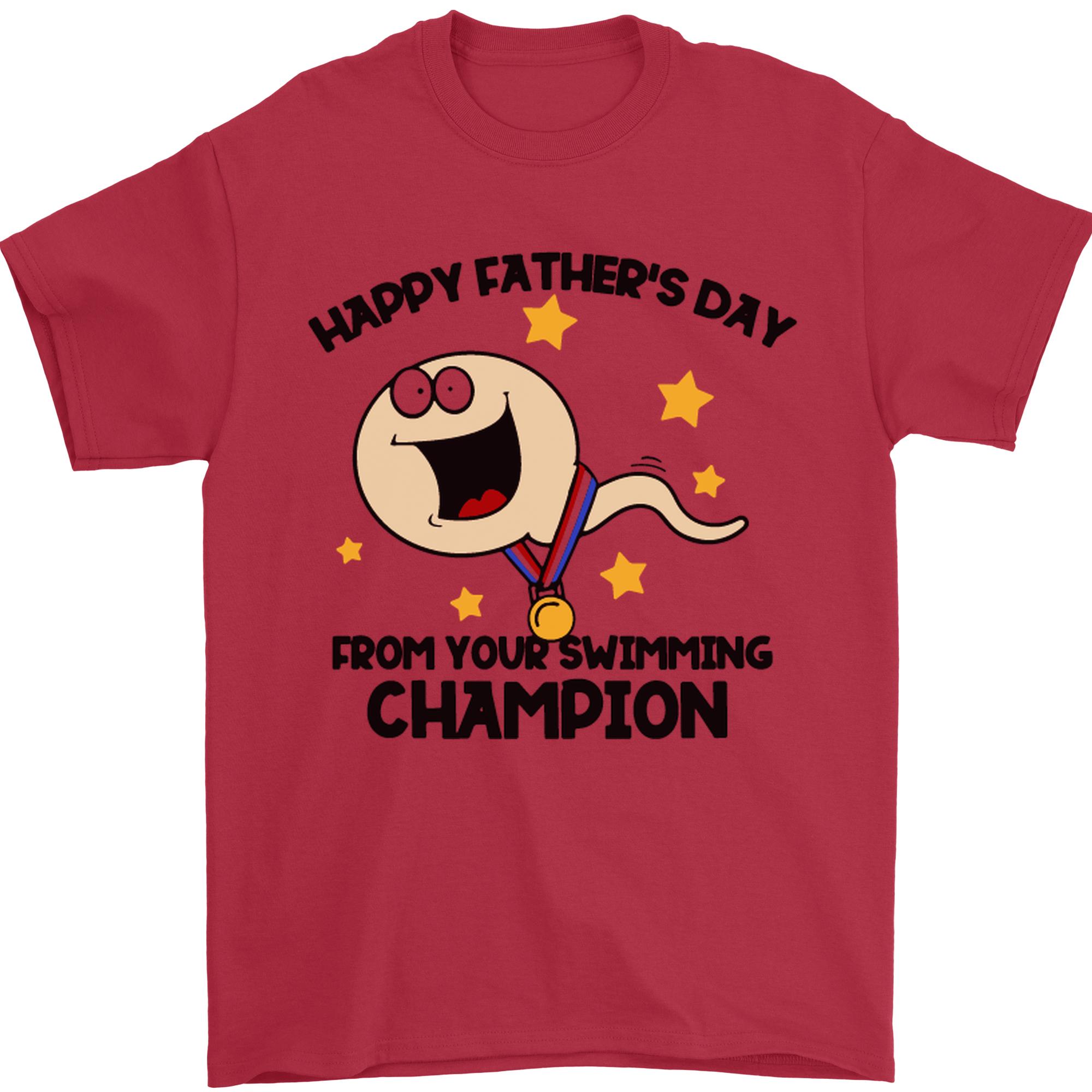 Swimming Champion Funny Fathers Day Dad Unisexs TShirt 100 Cotton S