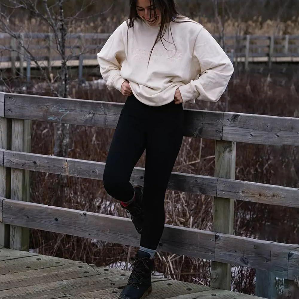 European and American High Waist Fleece-lined Lambswool Leggings for Women - Warm, Elastic, Skinny Autumn/Winter Pants.