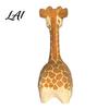 Natural Style Animal Ornaments Wooden Giraffe Figurine Cute Cartoon Ornament Minimalist Hand Carved Sculptures Statue Hand-Painted Decor