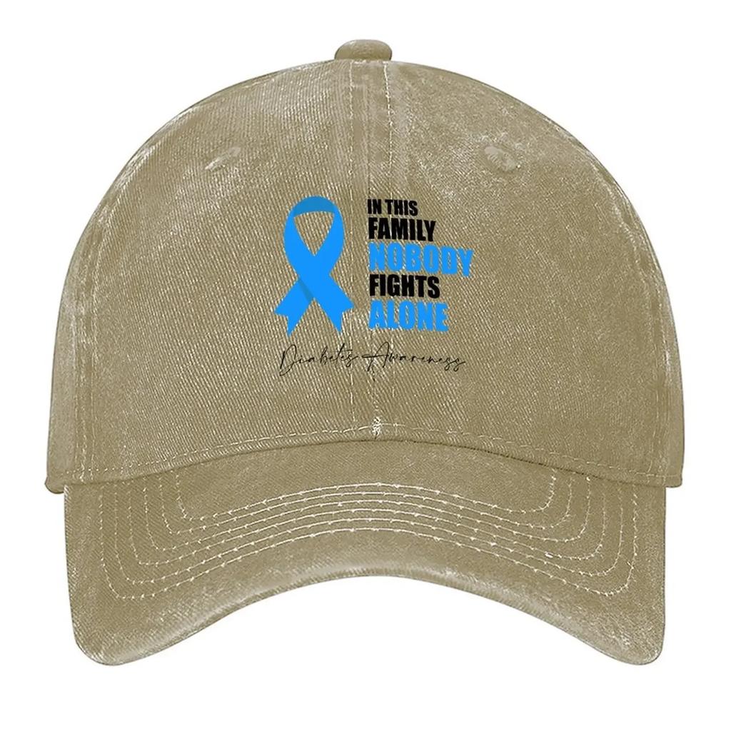 Diabetes Awareness Survivor Fighter Cancer Awareness Month Ribbon Baseball Cap tea Hat Anime Kids Hat Womens Beach Unisex