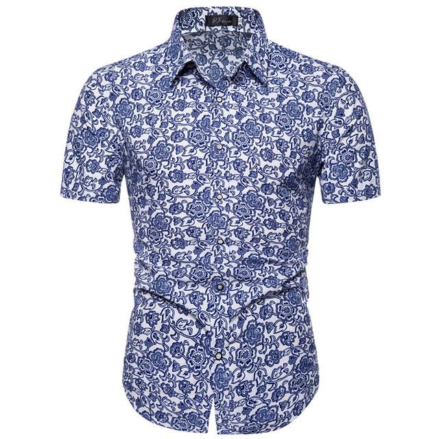 Men's British Polka Dot Short-Sleeve Shirt