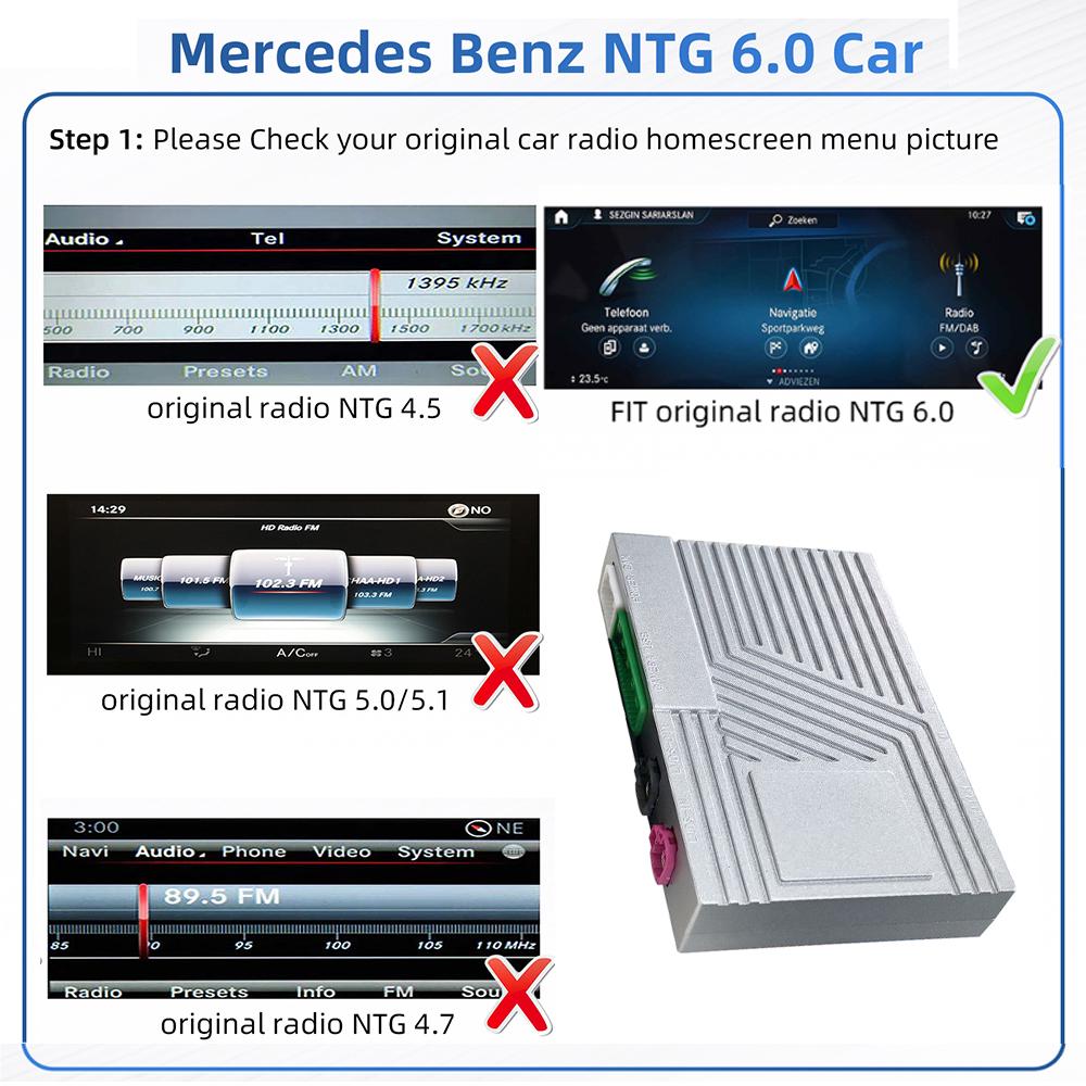 

Wireless CarPlay Android Auto For Benz NTG6.0 MBUX A B C E GLA GLK GLS CLA ML Class 2019+ Wireless CarPlay Interface Android
