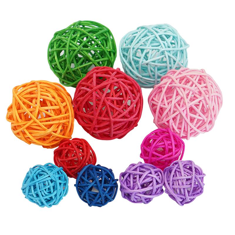 Juguetes para Pájaros Mascotas Juguetes para Masticar Juguete de Bola de Ratán para Pájaros Para Loro Periquito Periquito Calopsita Juguetes para Masticar Jugar Juguetes para Jaulas de Loros 5 uds