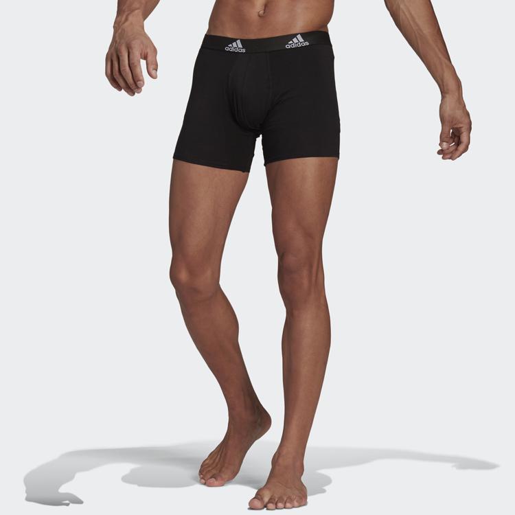 Adidas 3-Pack Performance Training Boxer Briefs Men Underwear Black GU8889