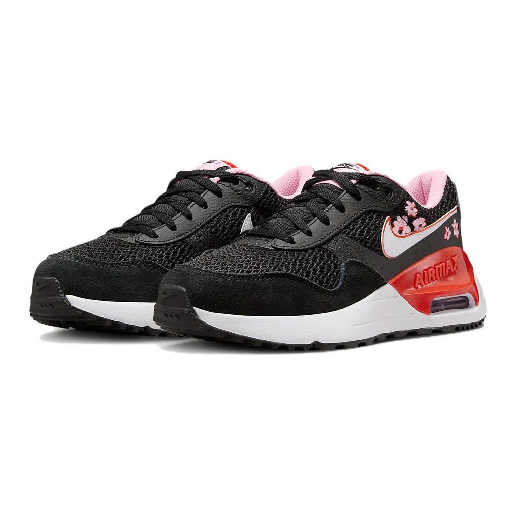 Nike Air Max SYSTM SE GS Floral Kids Sneakers Black Picante-Red Pink-Rise FQ8959-001
