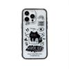 Carton kitten suitable for Apple 17 mobile phone case acrylic two-in-one iphone16promax anti-drop protective cover