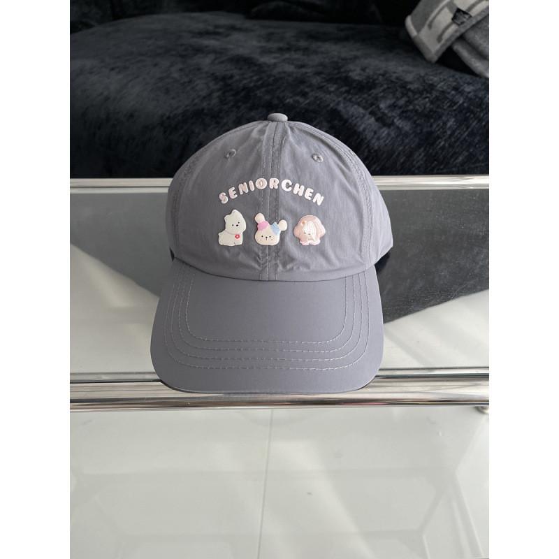 Cotton Baseball Cap With Embroidered Letters For Spring Summer Sun Protection