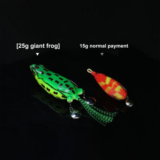 9cm/25g Silicone Huge Frog Bait Colorful Slice Double Sequin Soft Artificial Frog Bait