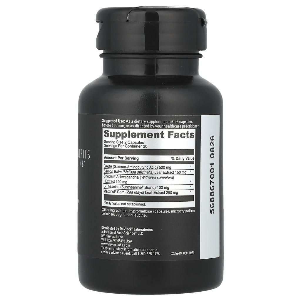DaVinci Laboratories, Sleep Bees™, Melatonin-Free, 60 Capsules