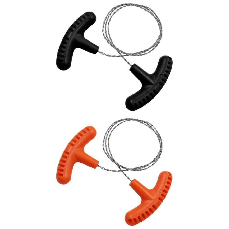 Emergency Steel Wire Handsaw Twin Pack Outdoor Cutting Tool For Campfires Preparation And Trail Maintenance