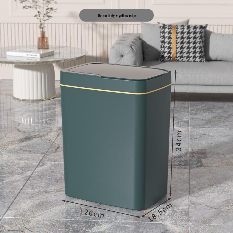 18L Smart Trash Can with Induction Lid and Long-Lasting Battery for Living Room