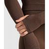 Gymshark Vital Seamless Long Sleeve Cut Out Top Espresso Marl B2c8o Nbfb