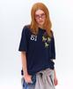 NP STUDIO 81 Logo Oversized Short Sleeve T-Shirt [ Navy ]