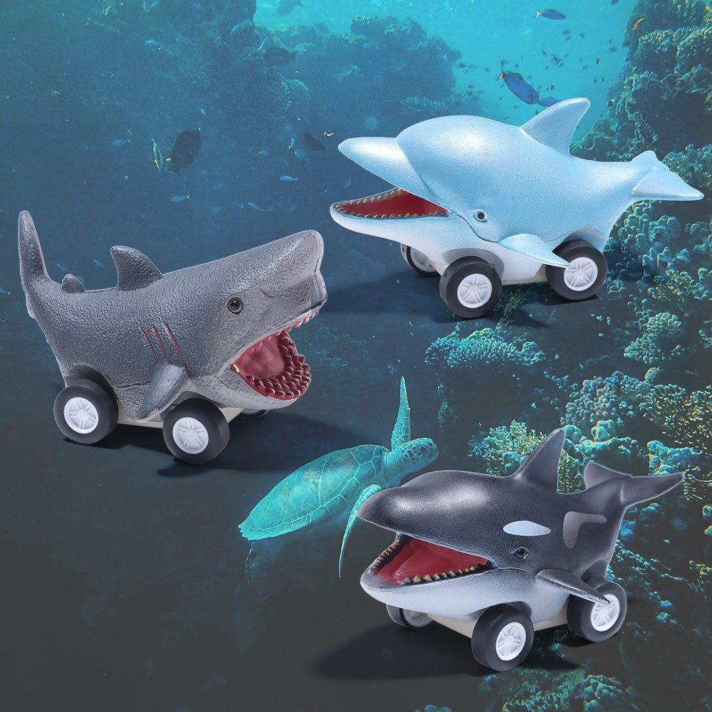 Cute Press and Go Car Toy Great White Shark Killer Whale Pull Back Toy Car  Birthday Gift