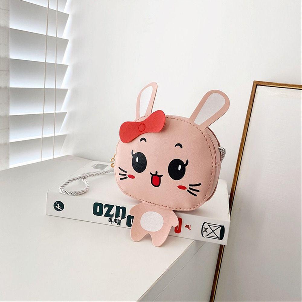 PU Leather Shoulder Bag Rabbit Coin Purse Cute Messenger Bag  Kids Girls