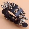 Gothic Punk Style Simple Double Row Spikes  Pu Leather Bracelet For Party Party Birthday Gift