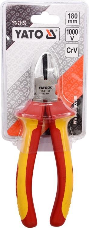 Side cutting pliers, vde 180 mm / YT-21159 / YATO