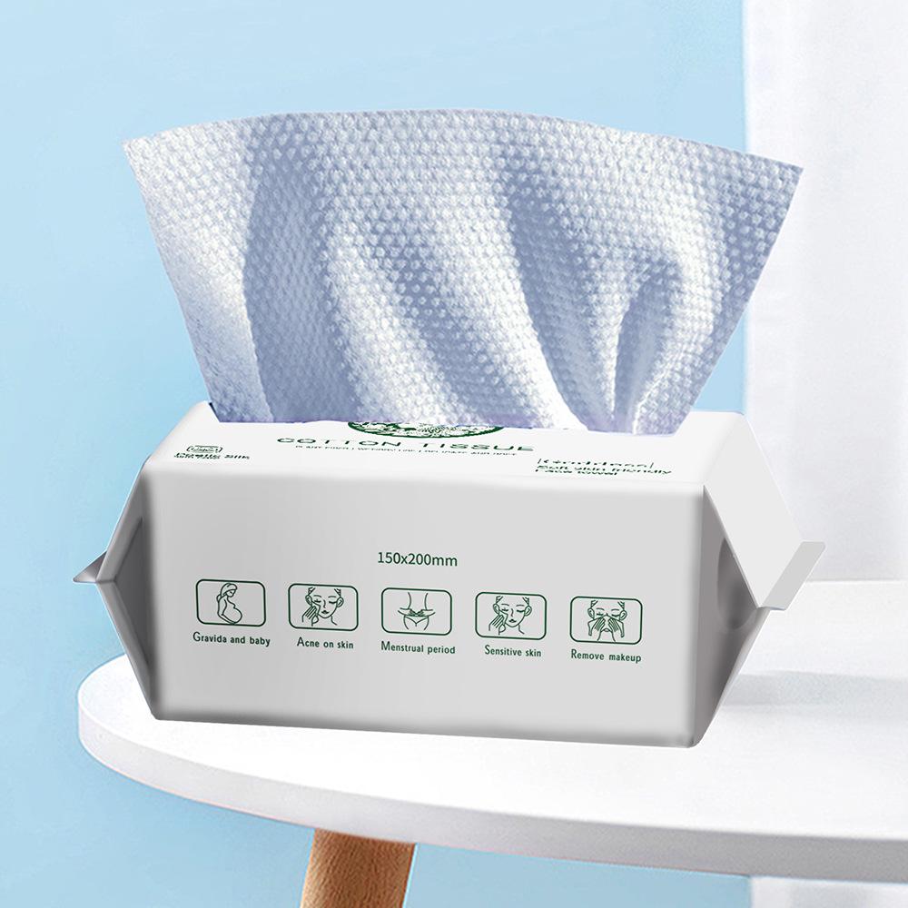 Verdickte Einweg-Gesichtstücher aus reiner Baumwolle - Weich, vergrößert und Familien-Vorteilspackung
