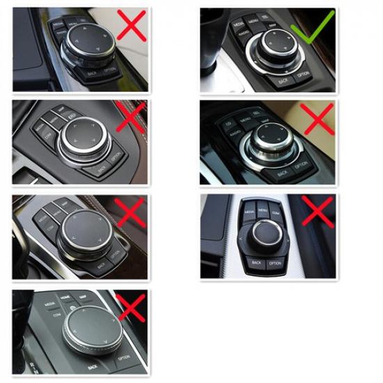 ABS Ceramic Multi-Media Knob Cover Trim for BMW 3 Series E90 2009-2011