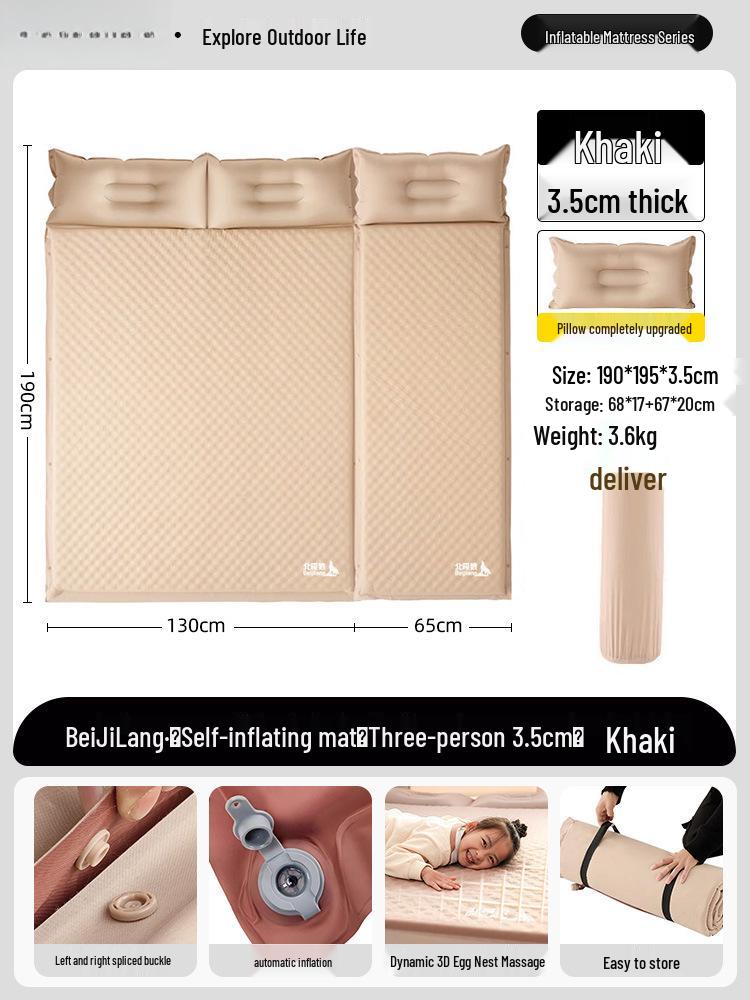 Portable Inflatable Camping Mattress for Single or Double Use