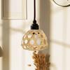 4 Pcs Small Bamboo Cage with Hexagonal Eyes Lamp Shades Lantern Weave Cover Rattan Hand Woven Lampshades Replacement