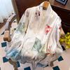 Luxury Brand 100% Real Silk Scarf Women Designer Shawls and Wraps Elegant Floral Print Pashmina Soft Long Scarves Femme Hijab