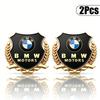 BBJM7 2Pcs 3D Metal BMW Badge Sticker Car Body Decorative Emblem Auto Exterior Accessories For BMW G80 G06 G07 G42 G14 G15 G16 F82 F20