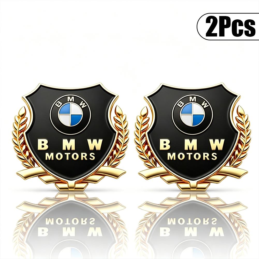 BBJM7 2Pcs 3D Metal BMW Badge Sticker Car Body Decorative Emblem Auto Exterior Accessories For BMW G80 G06 G07 G42 G14 G15 G16 F82 F20