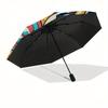 Mickey Mouse,Lollipop Themed Automatic Opening and Closing Folding Umbrella, Reinforced 8 Ribs, Compact Travel Design, Fashionable Folding U
