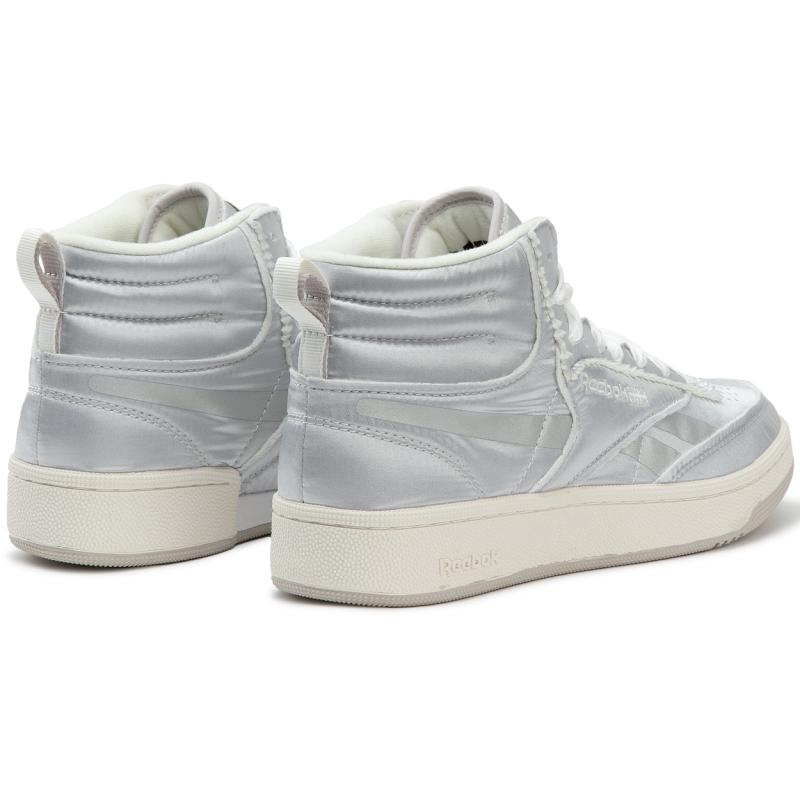 Reebok Mid Top Skateboard Shoes Unisex Silver Gray Sneakers 24FRC909U4GG8