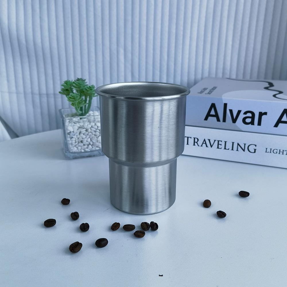 304 Stainless Steel Coffee Cup - Single Layer Milk Cup for Camping & Engraving