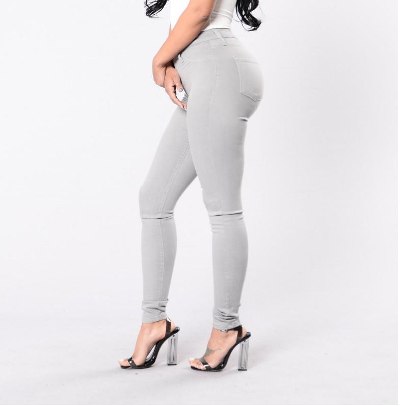 Women's European and American Fashion Slim Stretch Denim Pants
