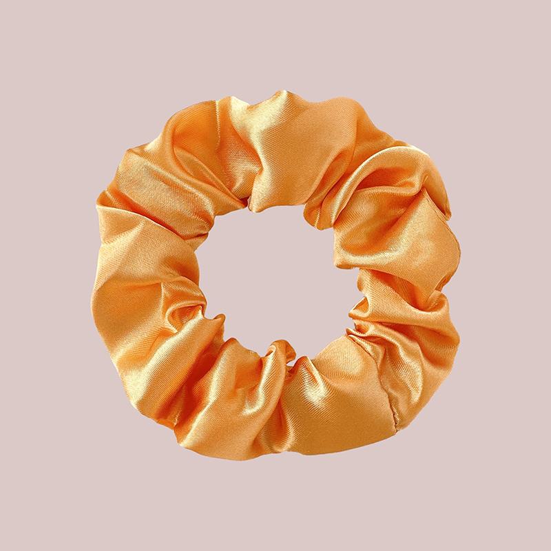 8Pcs  Satin Fabric Sausage Loop Hair Rings Set Solid Colour Fabric Loop Hair Rope Hair Scrunchies Scrunchy Black Coffee