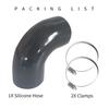 3 inch 90 Degree Elbow Silicone Hose Pipe Intercooler Coupler Turbo Black