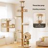 Tongtian Pillar Cat Climbing Frame Cat Toy Cat Scratching Board Solid Wood Does Not Occupy an Area, Bold and Stable, Indomitable Cat Scratching Column
