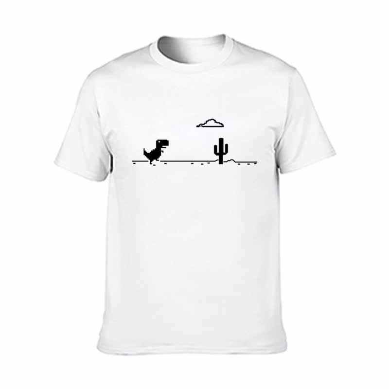 Men's Summer 100% Cotton Fashionable Casual Loose Coconut Tree Pattern Printed Sports Round Neck Short Sleeved T-shirt Top