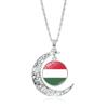 European Cup Top 24 National Flag Moon Women's Versatile Fashion Accessories Pendant Necklace
