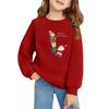 Christmas Day Girls Round Neck Pullovers For Kids Printed Baby Tops