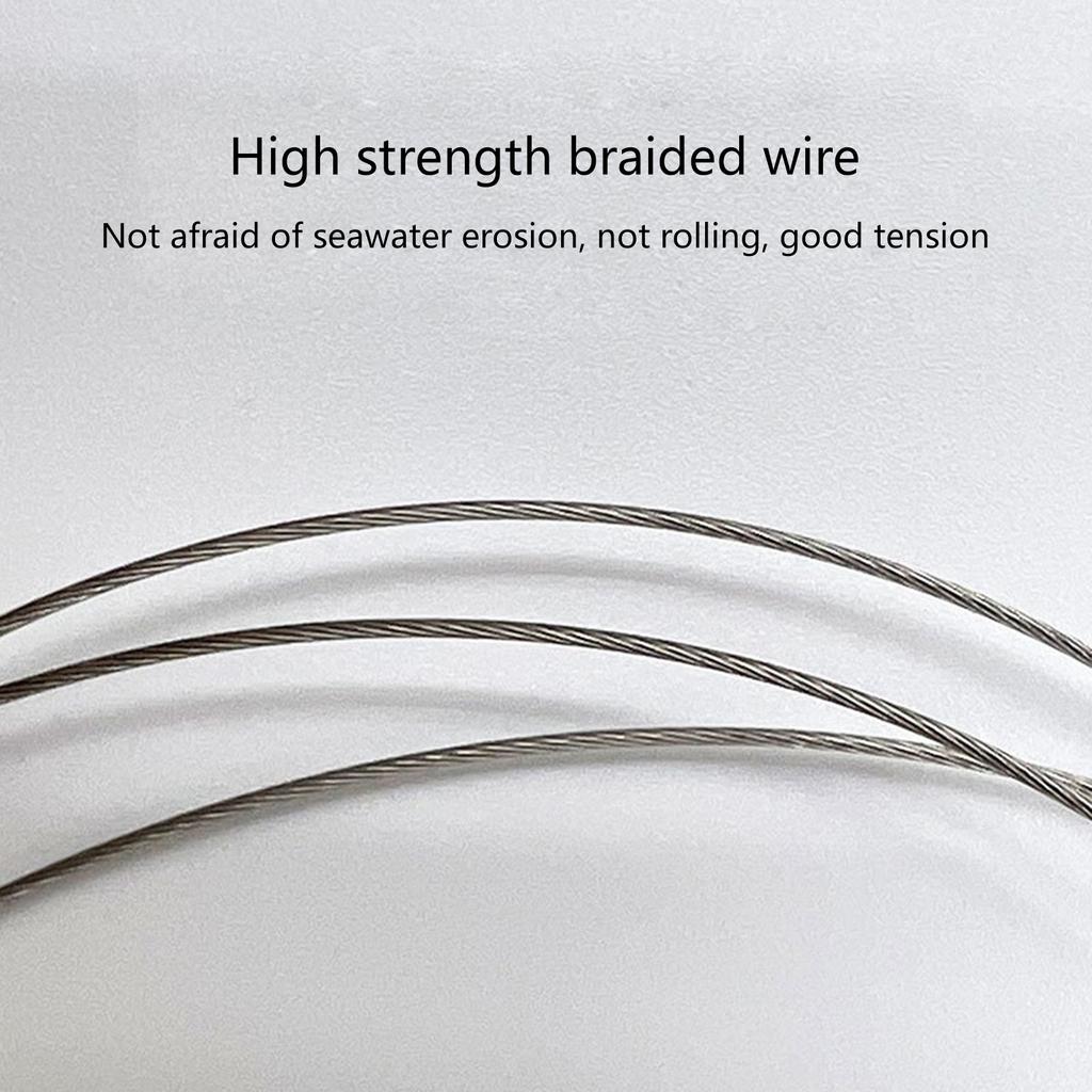 10Pcs Fishing Rigs with Swivels Snaps Beads Fishing Leader Tackle Rigs, Fishing Wire Stainless Steel Wire Traces Leader