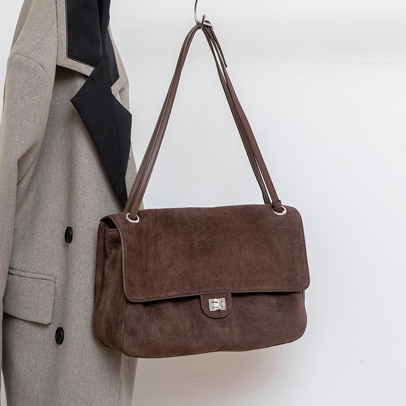 Bolso de cartero de ante esmerilado sensación de bandolera bajo el brazo moda casual gran capacidad bolso de hombro tote