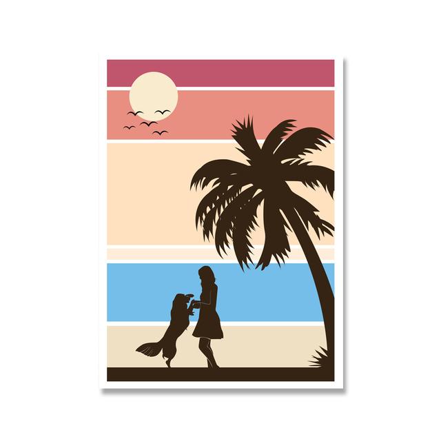 

Гавайская доска для серфинга, летний пляжный пейзаж, декор, Калифорния, прибрежные настенные панно, любовь, пара, серферы, живопись, холст, без рамки 21*30cm No Frame