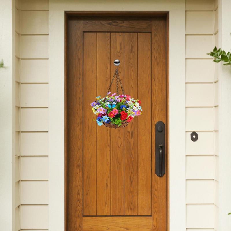 Artificial Hanging Flowers In Basket Silk Daisy Fake Flowers Chain Hanging Basket Flowerpot Wedding Home Party DIY Decoration