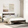 VidaXL Metal Bed Frames Without Mattress Smoked Oak 150x200 Cm 4017220