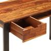 Vidaxl Biurko, 110X55X78 Cm, Lite Drewno Akacjowe I Stal