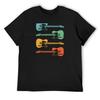 T-Style Electric Guitar Cool Retro Colors T-Shirt T-shirts Man Oversized Quick-drying Mens Funny T Shirts