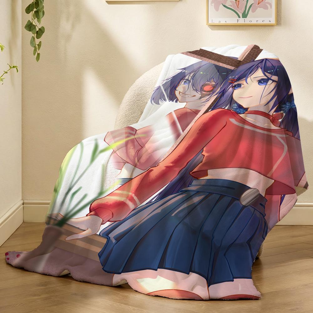 Cute M-MiSide Mita Throw Soft Flannel Throw Blanket, Lightweight Breathable Summer Nap Blanket For Sofa Home Travel Cozy Decor