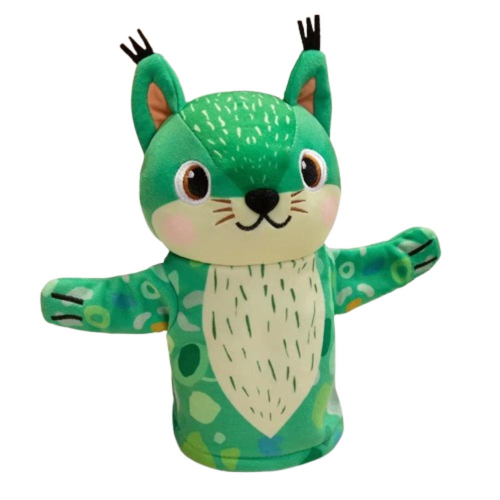 Movable Mouth Stuffed Plush Squirrel Toys Squirrel Hand Finger Story Puppet  Story Time